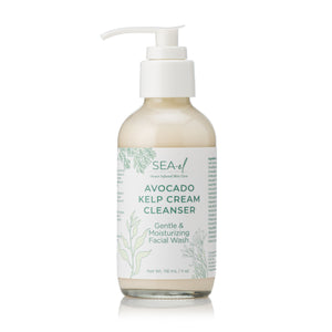 Image of our Avocado Kelp Cream Cleanser with a white backround.