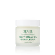 Image of our Kelp Tamanu oil Night Cream jar, with a white background.