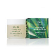 Image of our HydraKelp Gel Moisturizer sitting next to the box.